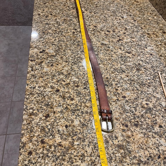 Vintage Calvin Klein 1970’s Brown Saddle Leather Belt L - Picture 10 of 10